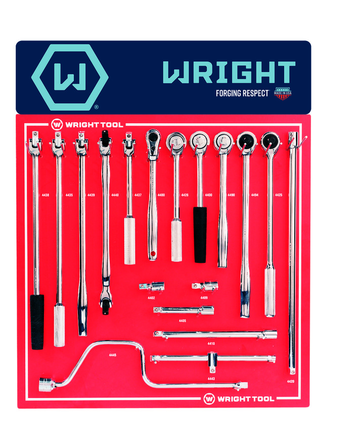 Wright Tool 1/2 Flex Drive Breaker Bar 24 Knurled Grip Steel Handle 4434