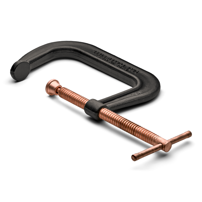 Extra Deep Throat Forged Steel Clamps—copper Screw