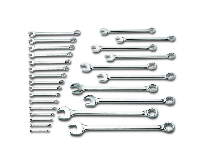 Wright Tool 715 12 Point Combination Wrench Set, 5/16-1-1/4  (15-Piece),Silver